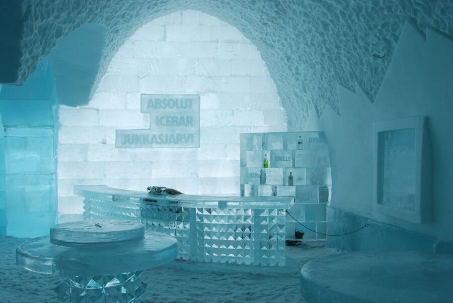 From Abisko: Explore the Icehotel - The ICEBAR stop: Ice glass drinks, cold comfort, and timing