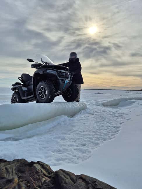 Kalix: Lapland ATV Adventure with Guide - The ride route: forest roads first, then frozen water views