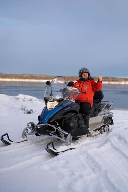 Kalix: Reindeer Safari in lapland - The grill hut by the fire: sausages, drinks, and a real warm reset