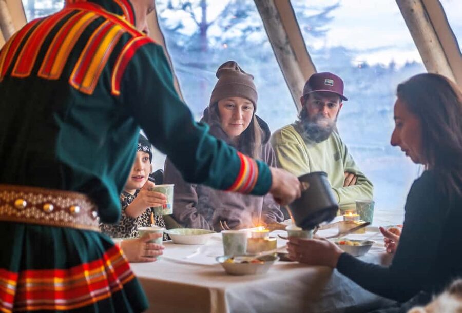 Luleå: Meet the Reindeer, Sámi Flavors & Stories by the Fire - The lavvu meal: mállás, warmth, and a view of the herd