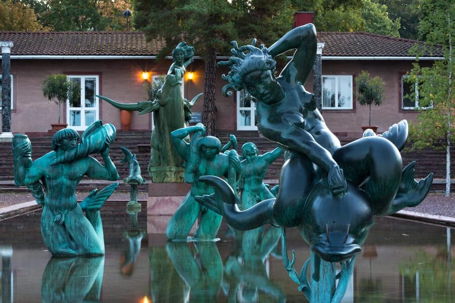 Millesgården Museum: sculpture park and art galllery - The Art Gallery and exhibitions in changing rooms