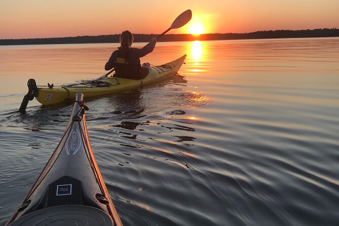 PRIVATE Sunset Kayaking in Stockholm Archipelago Nature Reserve - Private pickup and the white Prius advantage