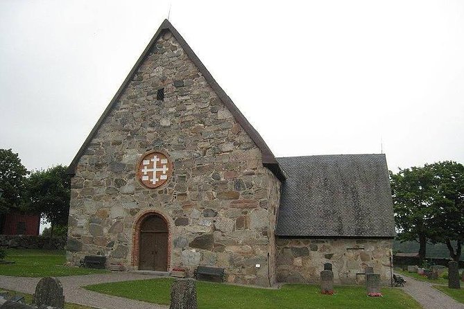 Small Group Swedish Church History 5h Tour to the countryside from Stockholm - Vallentuna Church: a 1750 reformation-era room, stone master signatures, and Jarlabanki