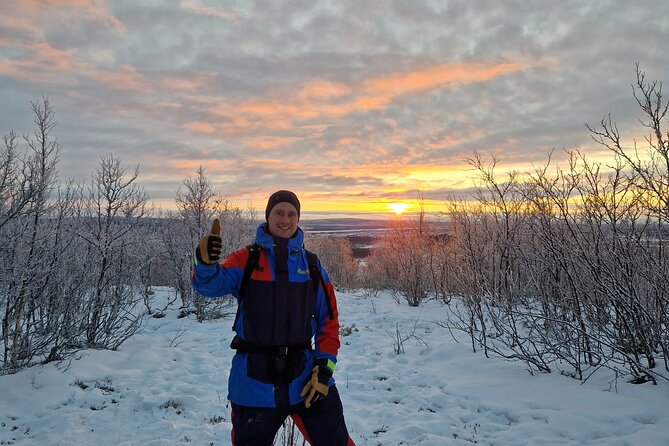 Snowshoe up a Mountain - Kiruna’s blue Kaamos light, and why going above the trees matters
