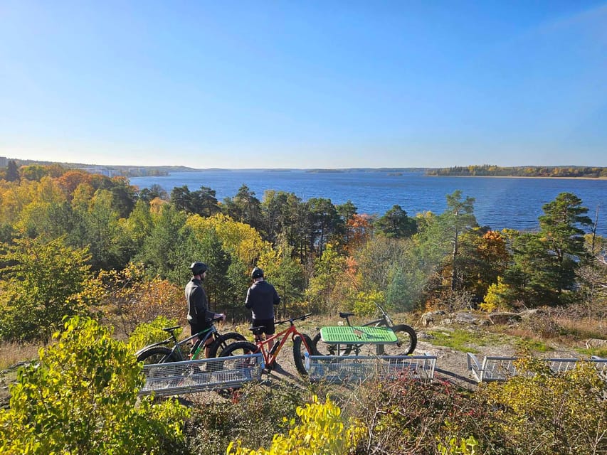 Stockholm: Fat Bike Forest Adventure with Lunch and Sauna - Lunch at a forest café with lake views