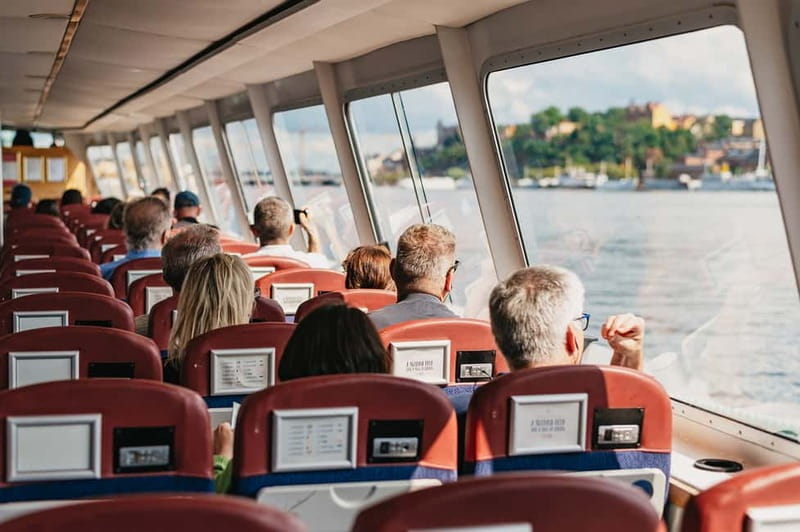 Stockholm: Highlights Boat Tour - The on-board café and practical comfort details