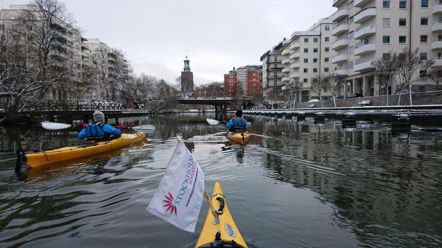 Stockholm: Winter City Kayaking Tour - Starting at the Adventure Cafe, near Central Station