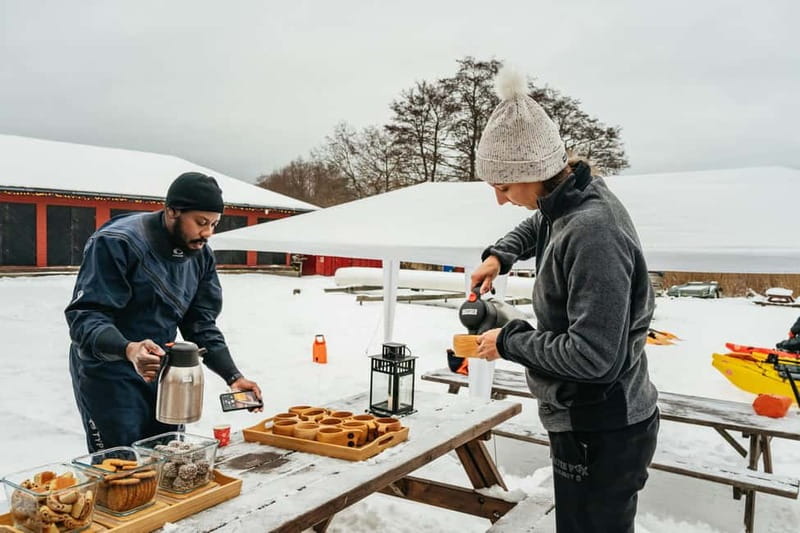 Stockholm: Winter Kayaking, Swedish Fika, and Hot Sauna - Safety briefing for cold water and how the guides keep it fun