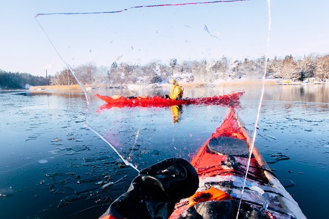 Stockholm: Winter Kayaking, Swedish Fika and hot Sauna Experience - Ice water safety basics: spray skirts, life jackets, and beginner-friendly pacing